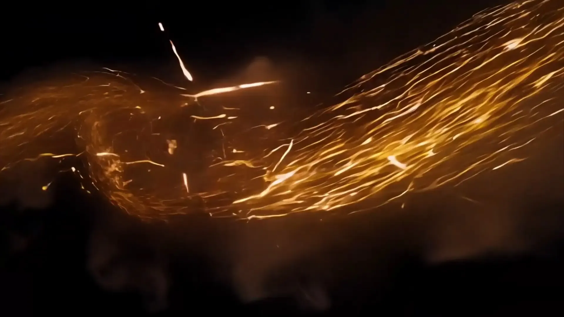 Fiery Particle Stream for Logo and Title Animation